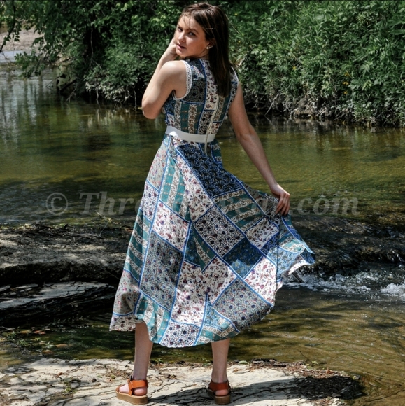 RELISTED Patchwork midi dress - Picture 3 of 6